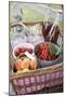 Berries, Apricots, Bottles of Juice and Jars in Basket-Eising Studio - Food Photo and Video-Mounted Photographic Print