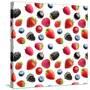 Berries Isolated on White. Seamless Pattern Background-Valentina R-Stretched Canvas