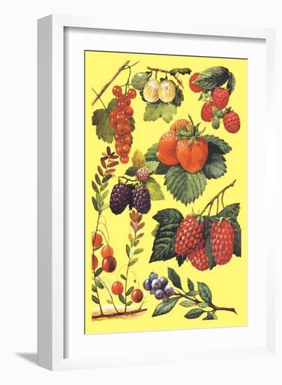 Berries-null-Framed Art Print