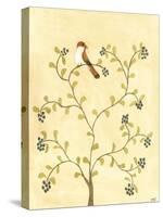 Berry Bird I-Virginia A. Roper-Stretched Canvas