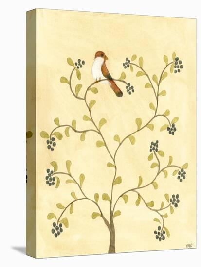 Berry Bird I-Virginia A. Roper-Stretched Canvas