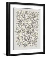 Berry Branches in Gold and Black-Cat Coquillette-Framed Art Print