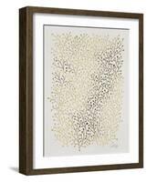 Berry Branches in Gold-Cat Coquillette-Framed Art Print