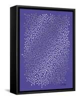 Berry Branches in Periwinkle-Cat Coquillette-Framed Stretched Canvas