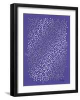 Berry Branches in Periwinkle-Cat Coquillette-Framed Art Print