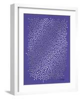 Berry Branches in Periwinkle-Cat Coquillette-Framed Art Print