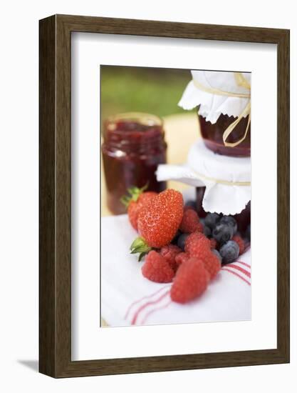 Berry Jam as a Gift and Fresh Berries-Eising Studio - Food Photo and Video-Framed Photographic Print