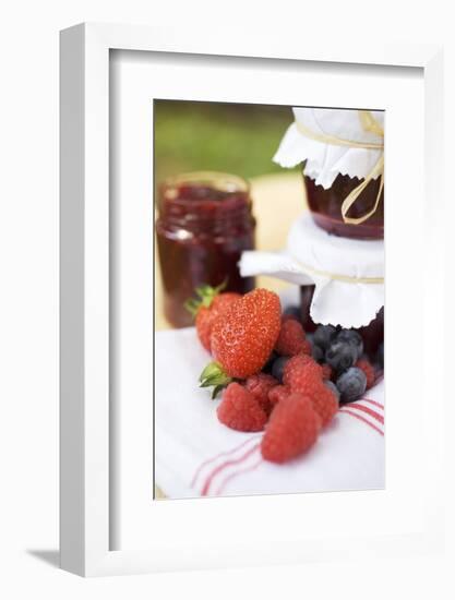 Berry Jam as a Gift and Fresh Berries-Eising Studio - Food Photo and Video-Framed Photographic Print