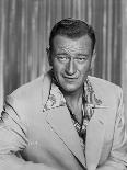 John Wayne wearing a White Suit with a Hawaiian Undershirt-Bert Six-Photo