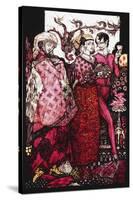 Bert the Bigfoot, Sung by Villon'. 'Queens', Nine Glass Panels Acided, Stained and Painted,…-Harry Clarke-Stretched Canvas