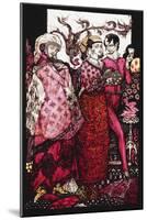 Bert the Bigfoot, Sung by Villon'. 'Queens', Nine Glass Panels Acided, Stained and Painted,…-Harry Clarke-Mounted Giclee Print