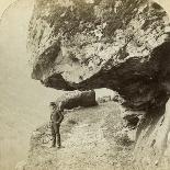 Man on a Cliff Overlooking Naeroyfjord, Sogne, Norway-Bert Underwood-Framed Photographic Print