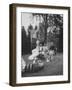 Berta de Fazio Eating Ice Cream from Reb Moore's Mouth in a Handstand-Joe Scherschel-Framed Photographic Print