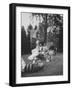 Berta de Fazio Eating Ice Cream from Reb Moore's Mouth in a Handstand-Joe Scherschel-Framed Photographic Print