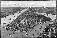 Panorama of New York, USA, 1892-Berteault-Giclee Print