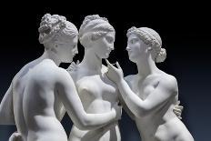 The Graces and Cupid, Detail of the Embrace, and Faces and Gazes, 1820-22 (Carrara Marble)-Bertel Thorvaldsen-Giclee Print