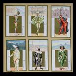 Set of Six Vignettes Depicting Characters from the Commedia dell'Arte, c.1900-Bertelli-Giclee Print