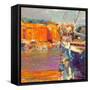 Berth at Saint-Tropez, 2021 (Oil on Canvas)-Peter Graham-Framed Stretched Canvas