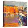 Berth at Saint-Tropez, 2021 (Oil on Canvas)-Peter Graham-Stretched Canvas
