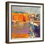 Berth at Saint-Tropez, 2021 (Oil on Canvas)-Peter Graham-Framed Giclee Print