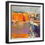 Berth at Saint-Tropez, 2021 (Oil on Canvas)-Peter Graham-Framed Giclee Print