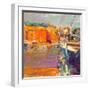 Berth at Saint-Tropez, 2021 (Oil on Canvas)-Peter Graham-Framed Giclee Print