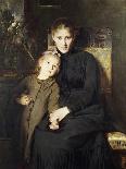 A Mother and Daughter in an Interior-Bertha Wegmann-Framed Giclee Print