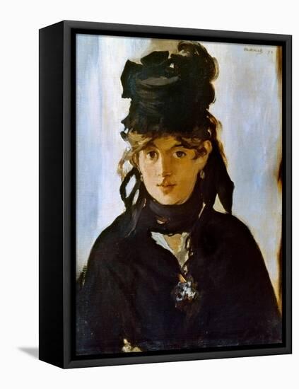 Berthe Morisot (1841-1895)-Edouard Manet-Framed Stretched Canvas