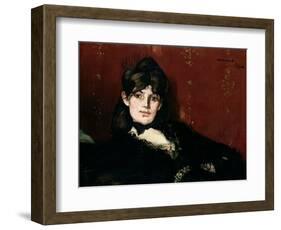 Berthe Morisot (1841-95) Reclining, 1873-Edouard Manet-Framed Giclee Print