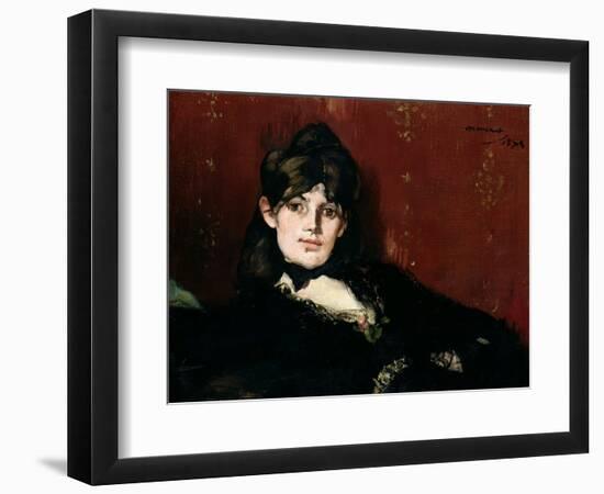 Berthe Morisot (1841-95) Reclining, 1873-Edouard Manet-Framed Giclee Print