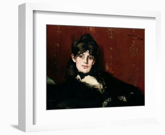 Berthe Morisot (1841-95) Reclining, 1873-Edouard Manet-Framed Giclee Print