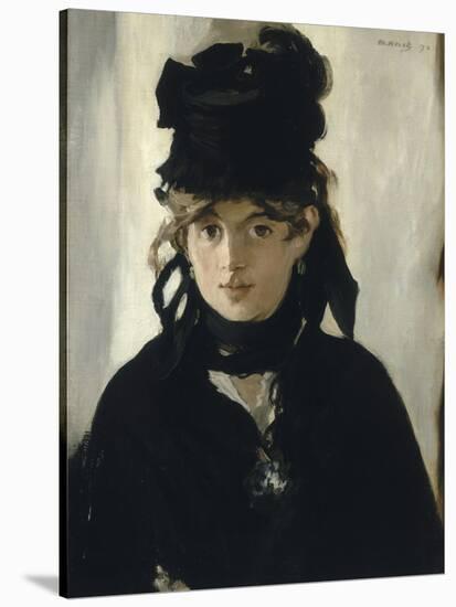 Berthe Morisot au bouquet de violettes-Edouard Manet-Stretched Canvas