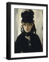 Berthe Morisot au bouquet de violettes-Edouard Manet-Framed Giclee Print