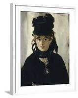 Berthe Morisot au bouquet de violettes-Edouard Manet-Framed Giclee Print