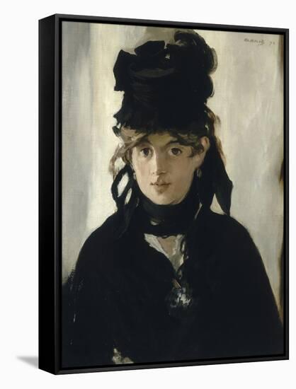 Berthe Morisot au bouquet de violettes-Edouard Manet-Framed Stretched Canvas