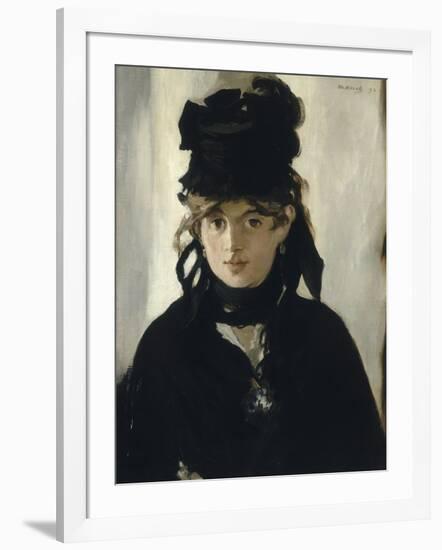 Berthe Morisot au bouquet de violettes-Edouard Manet-Framed Giclee Print