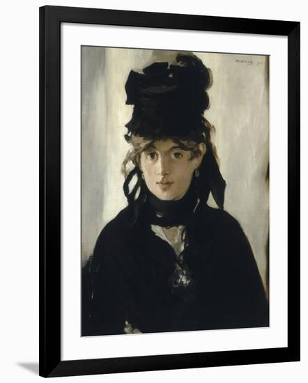 Berthe Morisot au bouquet de violettes-Edouard Manet-Framed Giclee Print