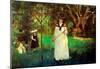 Berthe Morisot Butterfly Hunting Art Print Poster-null-Mounted Poster