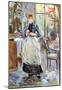 Berthe Morisot In Dining Room Art Print Poster-null-Mounted Poster