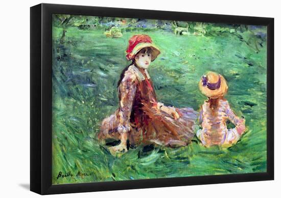 Berthe Morisot In The Garden at Maurecourt Art Print Poster-null-Framed Poster