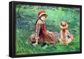Berthe Morisot In The Garden at Maurecourt Art Print Poster-null-Framed Poster