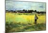 Berthe Morisot In Wheat Field Impressionist Art Print Poster-null-Mounted Poster