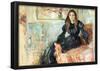 Berthe Morisot Julie Manet and Her Greyhound Laertes Art Print Poster-null-Framed Poster