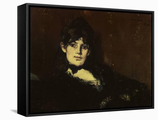 Berthe Morisot Reclining-Edouard Manet-Framed Stretched Canvas