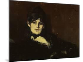 Berthe Morisot Reclining-Edouard Manet-Mounted Giclee Print