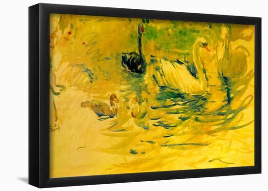 Berthe Morisot Swans Art Print Poster-null-Framed Poster