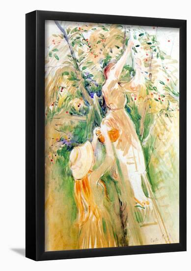 Berthe Morisot The Cherry Tree Study Art Print Poster-null-Framed Poster