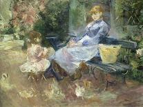 The Artist's Sister Edma Seated in a Park, 1864-Berthe Morisot-Framed Stretched Canvas