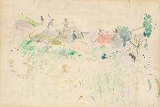 The Haystacks in Jersey, 1886 (W/C on Paper)-Berthe Morisot-Giclee Print