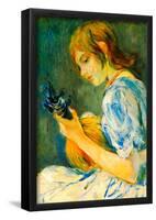 Berthe Morisot The Mandolin Art Print Poster-null-Framed Poster